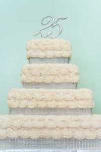 White wedding cake